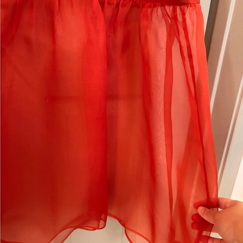 Kamperett Barre Silk Dress – Rust / Terracotta — Medium - Picture 4 of 7